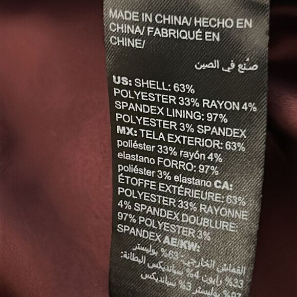 NWT White House Black Market Maroon Keyhole Fit and Flare Half Sleeve 4 - Picture 9 of 9